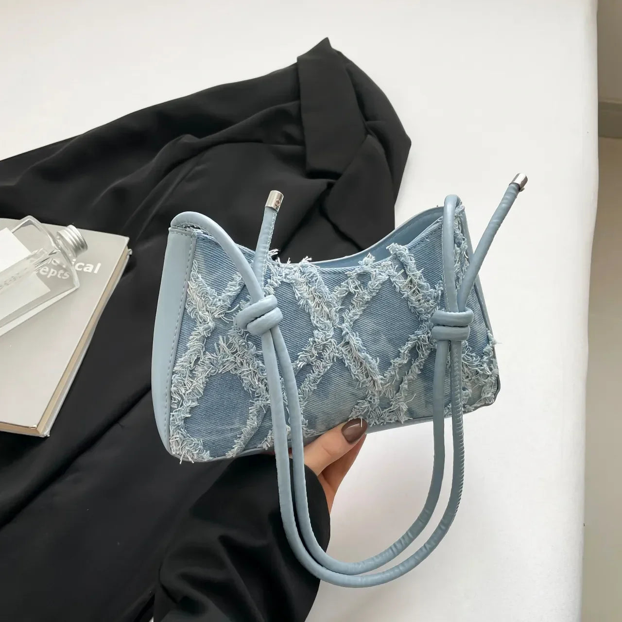 Raw Hem Shoulder Bag - Piña Colada