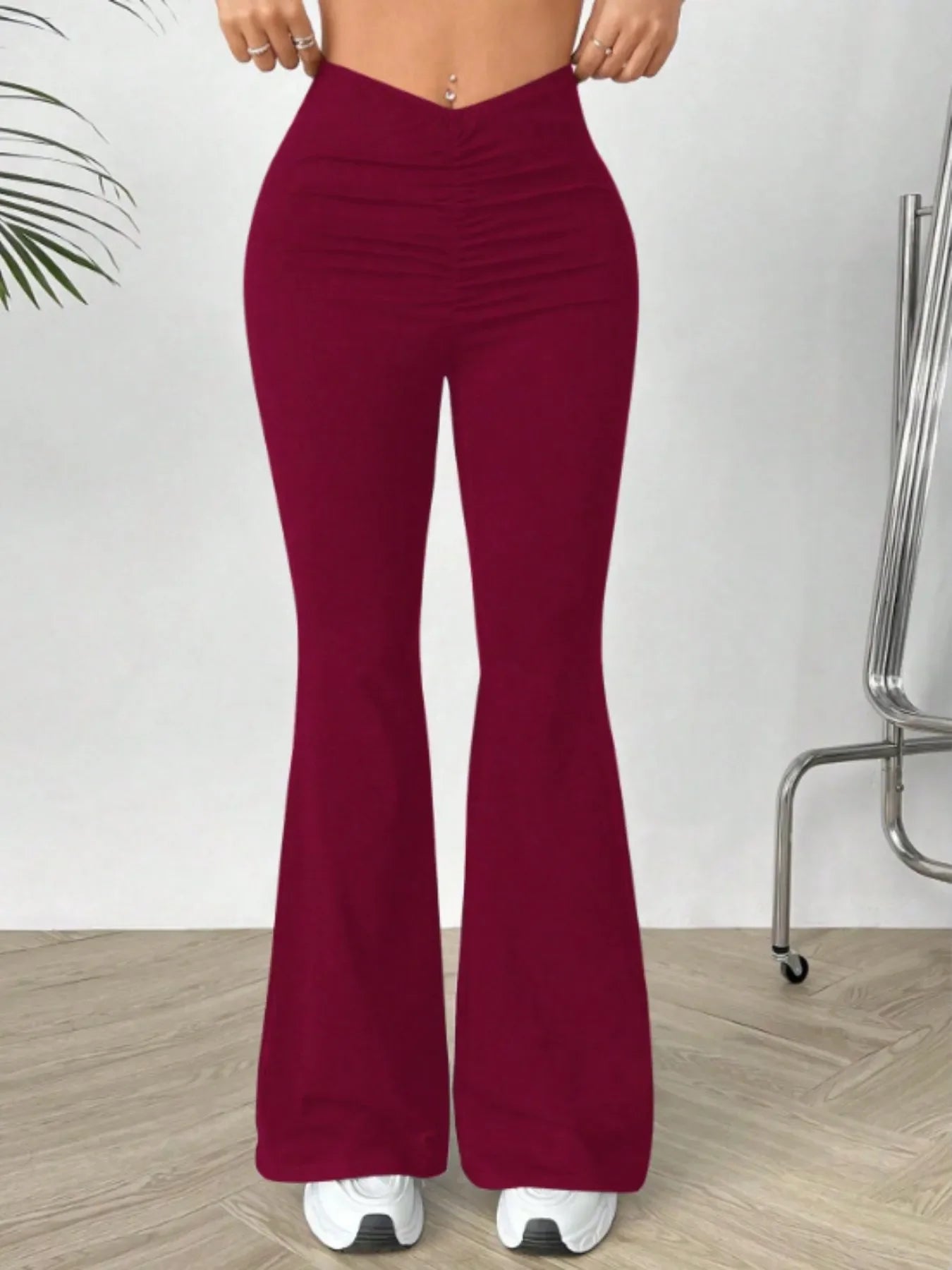 High Waisted Flare Pants - Piña Colada
