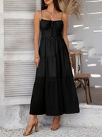 Devine Smocked Tiered Maxi Cami Dress - Piña Colada