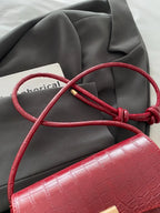 PU Leather Texture Crossbody Bag - Piña Colada
