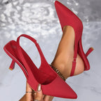 Point Toe Stiletto Pumps - Piña Colada