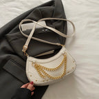 Chain-Embellished Shoulder Bag - Piña Colada