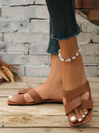 Strappy Flat Sandals - Piña Colada