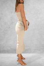 Slit Tube Midi Dress - Piña Colada