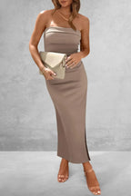 Slit Tube Midi Dress - Piña Colada