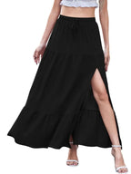 Full Size Slit Maxi Skirt Plus Size - Piña Colada