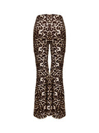 Leopard Flare Pants - Piña Colada