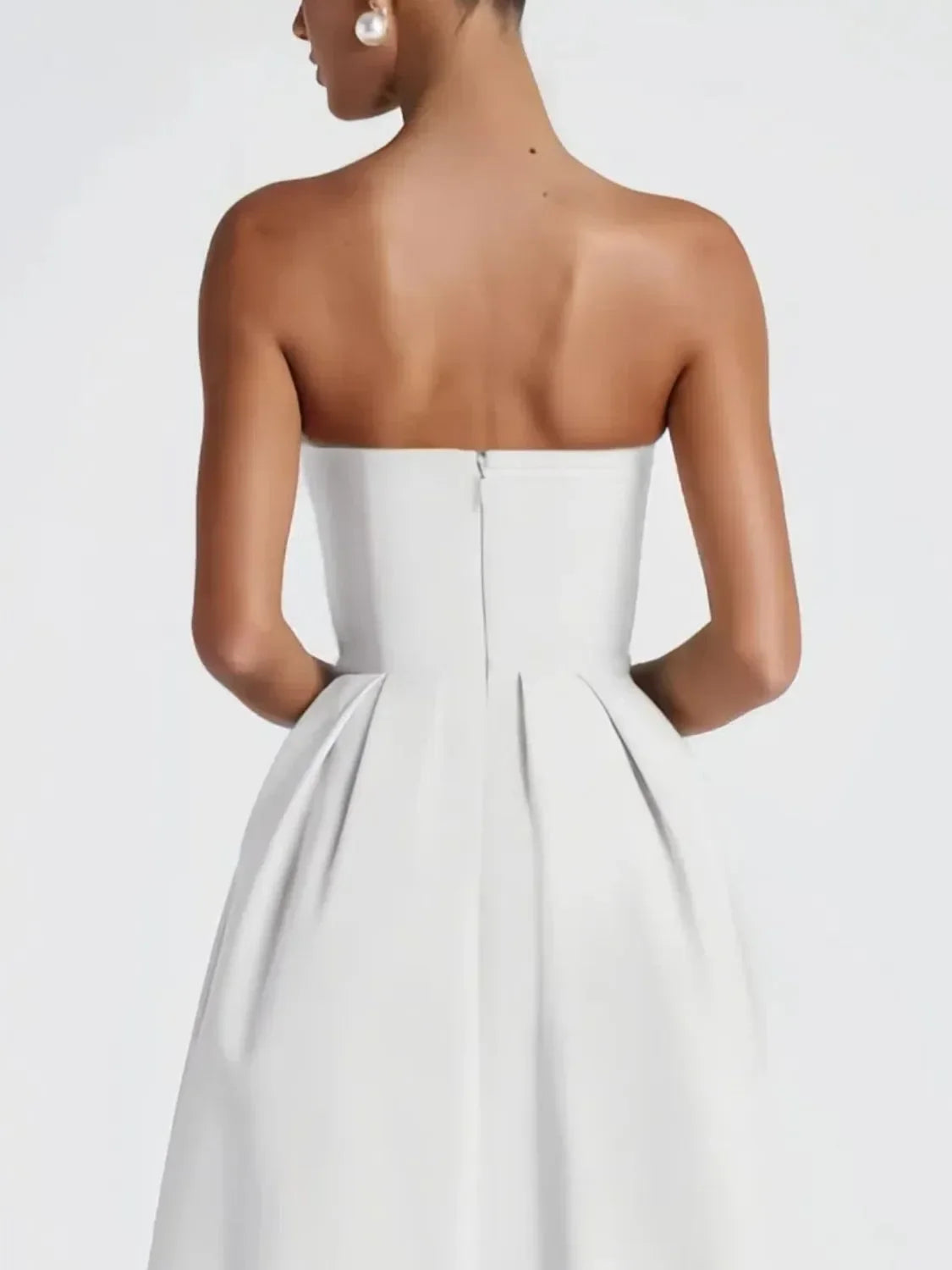 Solid Color Tube Midi Dress - Piña Colada