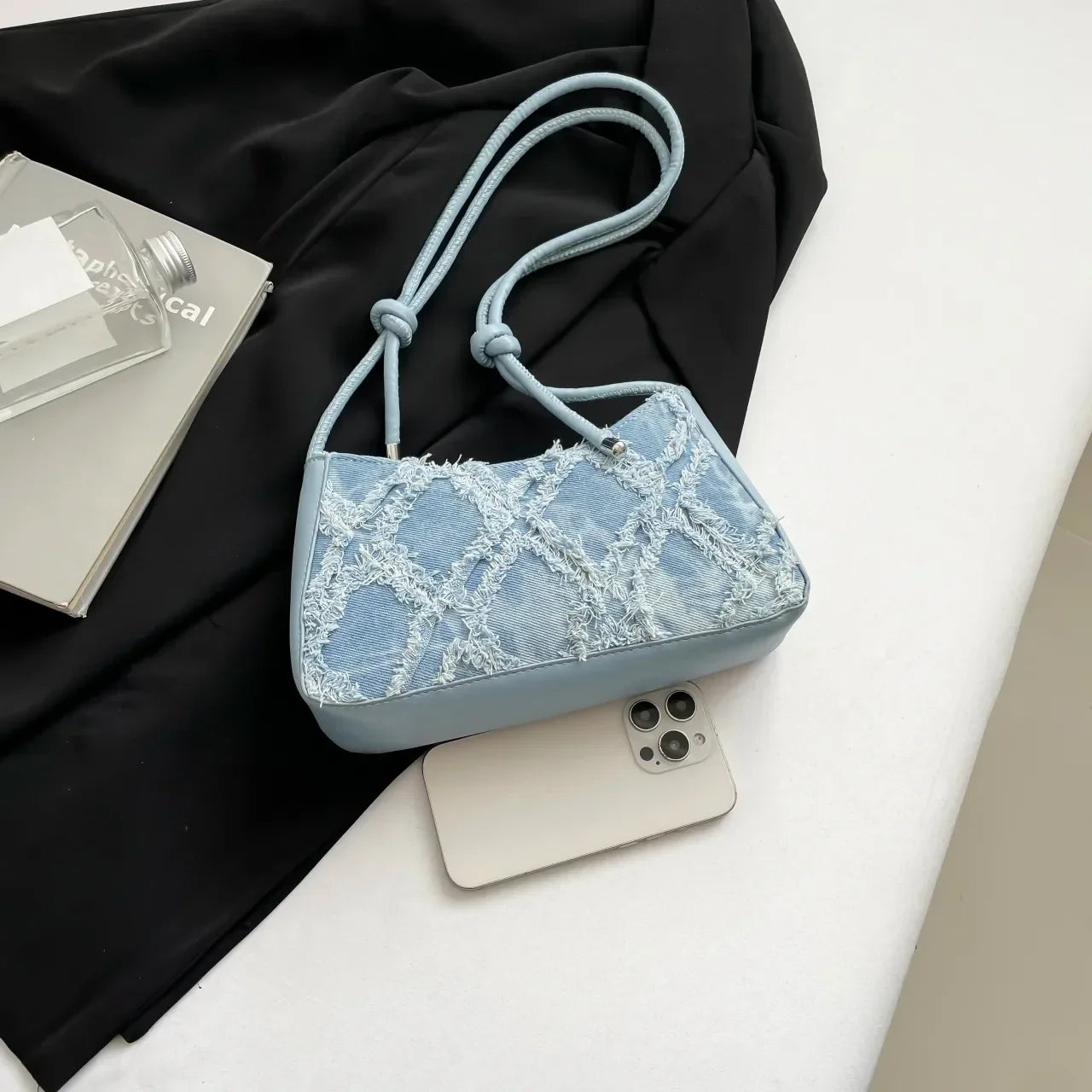 Raw Hem Shoulder Bag - Piña Colada