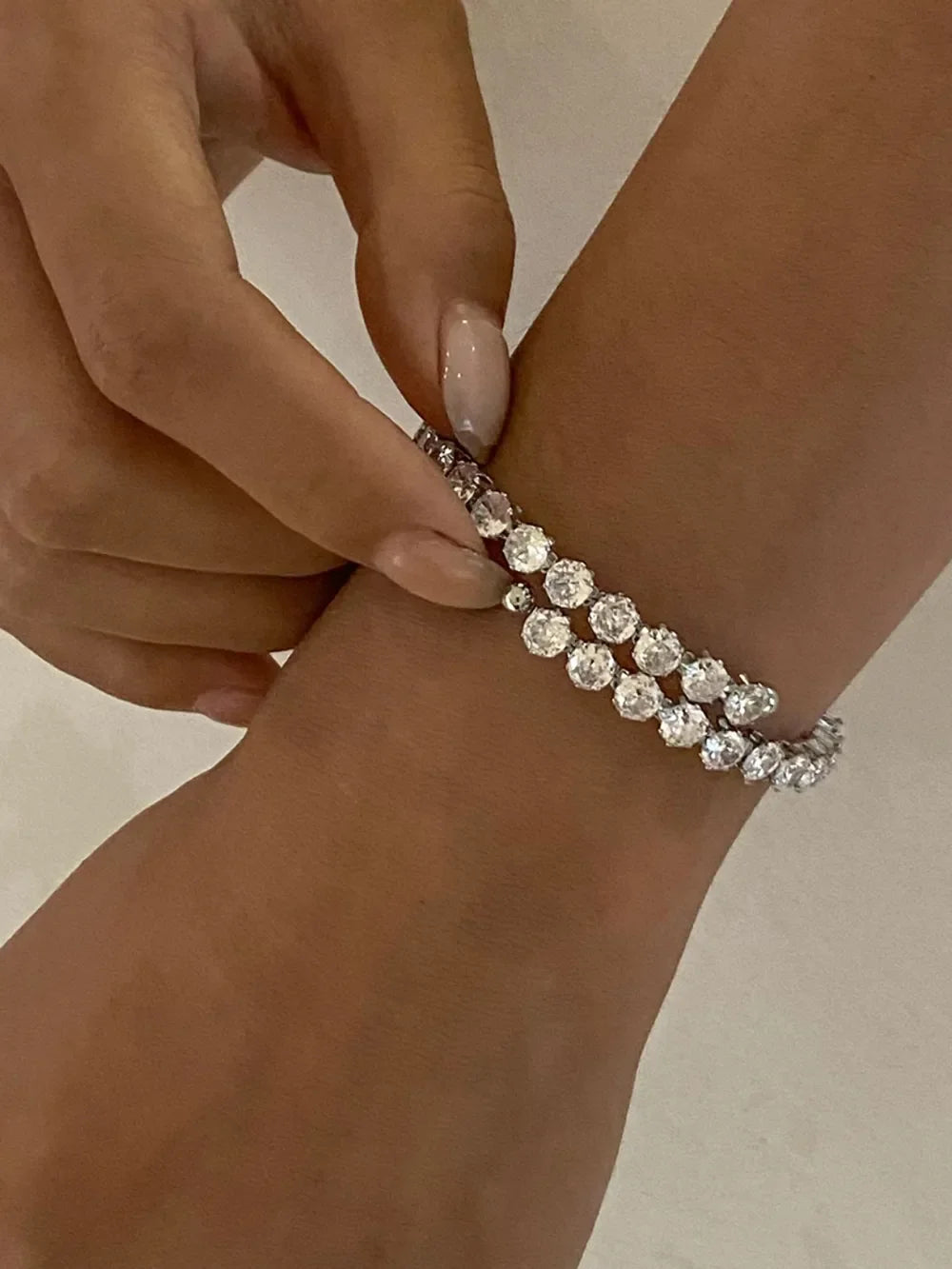 Stainless Steel Inlaid Zircon Bracelet - Piña Colada