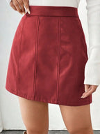 Mini Skirt with Zipper - Piña Colada