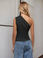 One-Shoulder Tank Top - Piña Colada