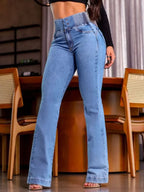High Rise Bootcut Jeans - Piña Colada