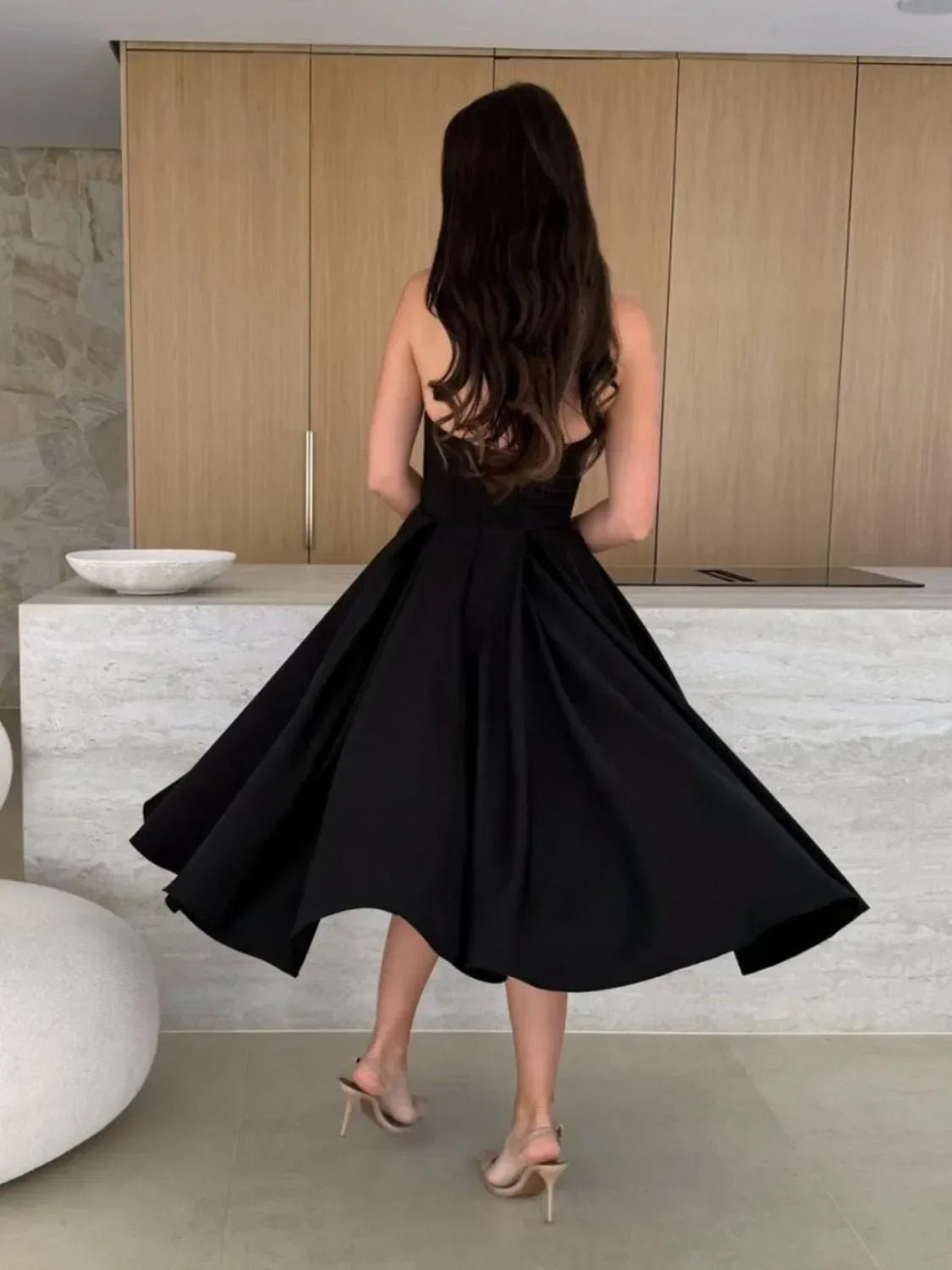Solid Color Tube Midi Dress - Piña Colada