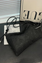 Rhinestone Knotted Strap Crossbody Bag - Piña Colada
