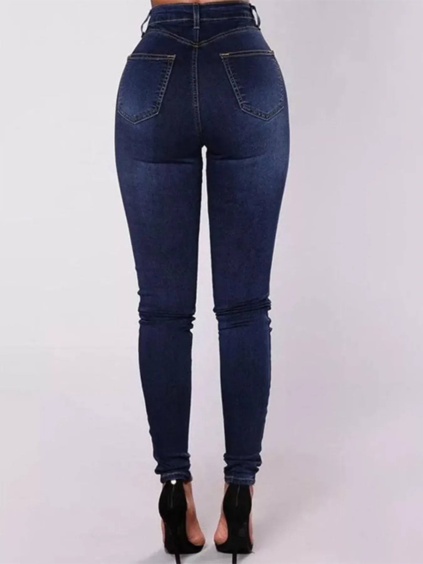 Full Size High-Waisted Double-Breasted Skinny Jeans Plus Size - Piña Colada