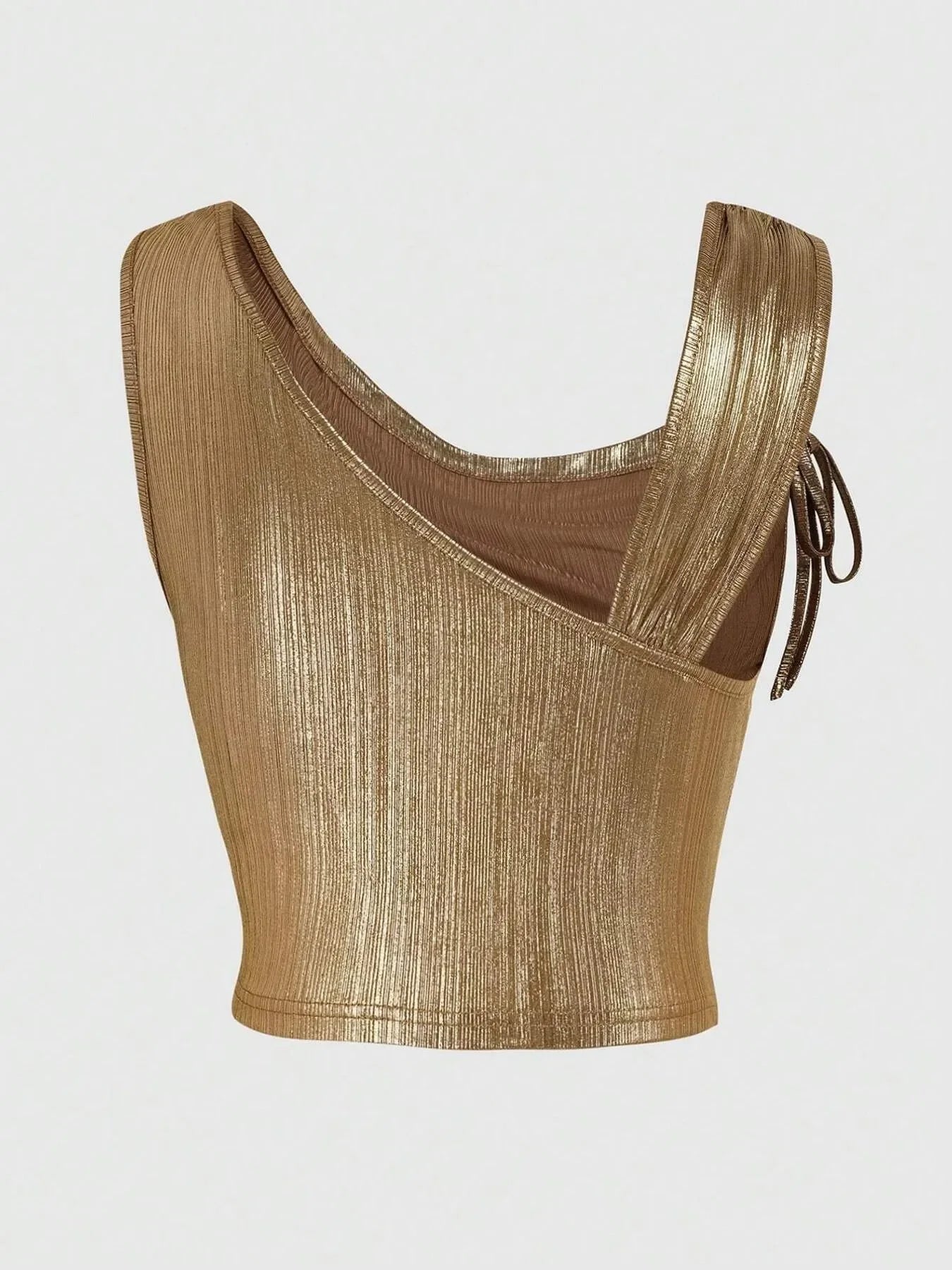 Ruched Tank with Side Tie Details - Piña Colada