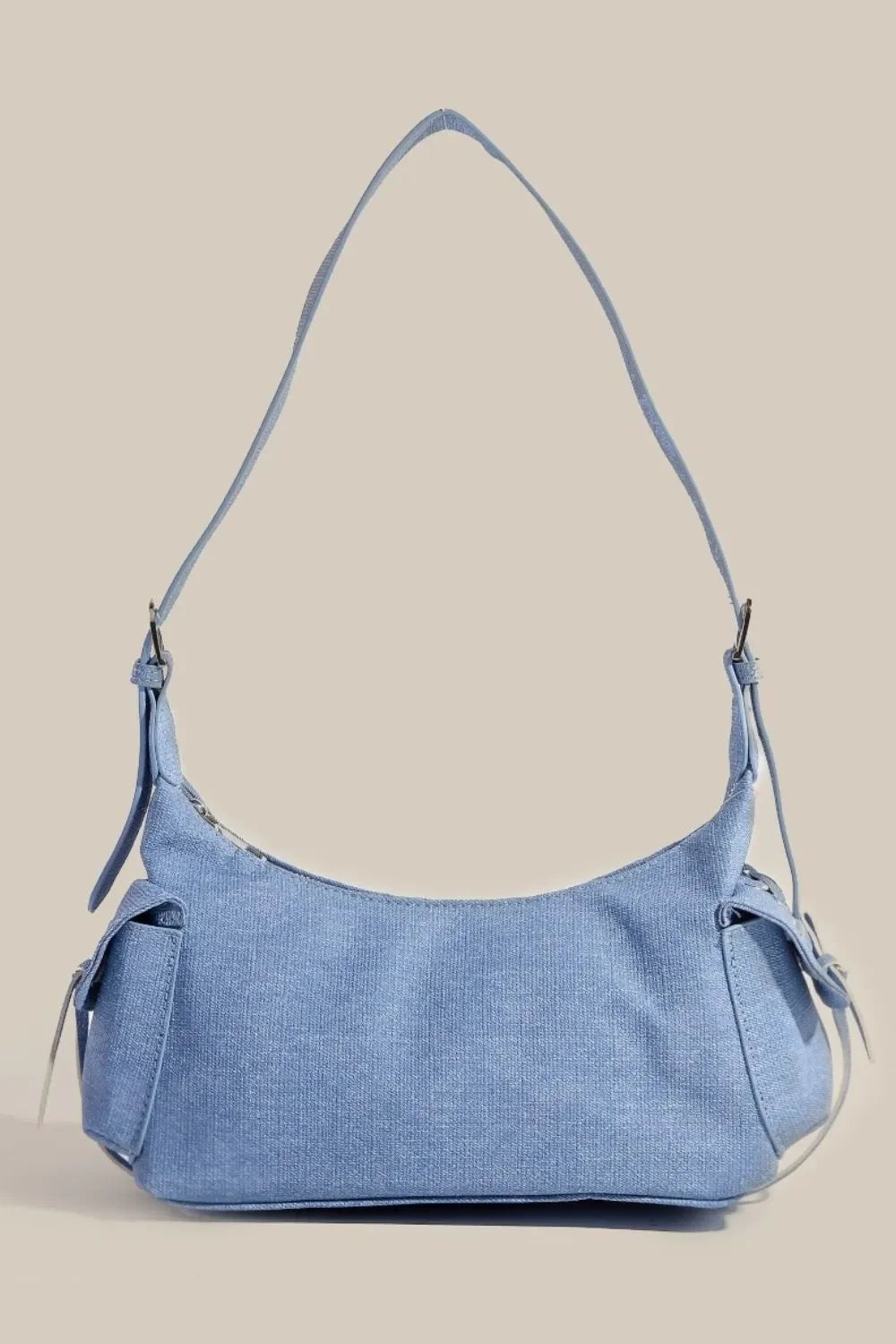 Fame Braided Accent Double Pocket Shoulder Bag - Piña Colada