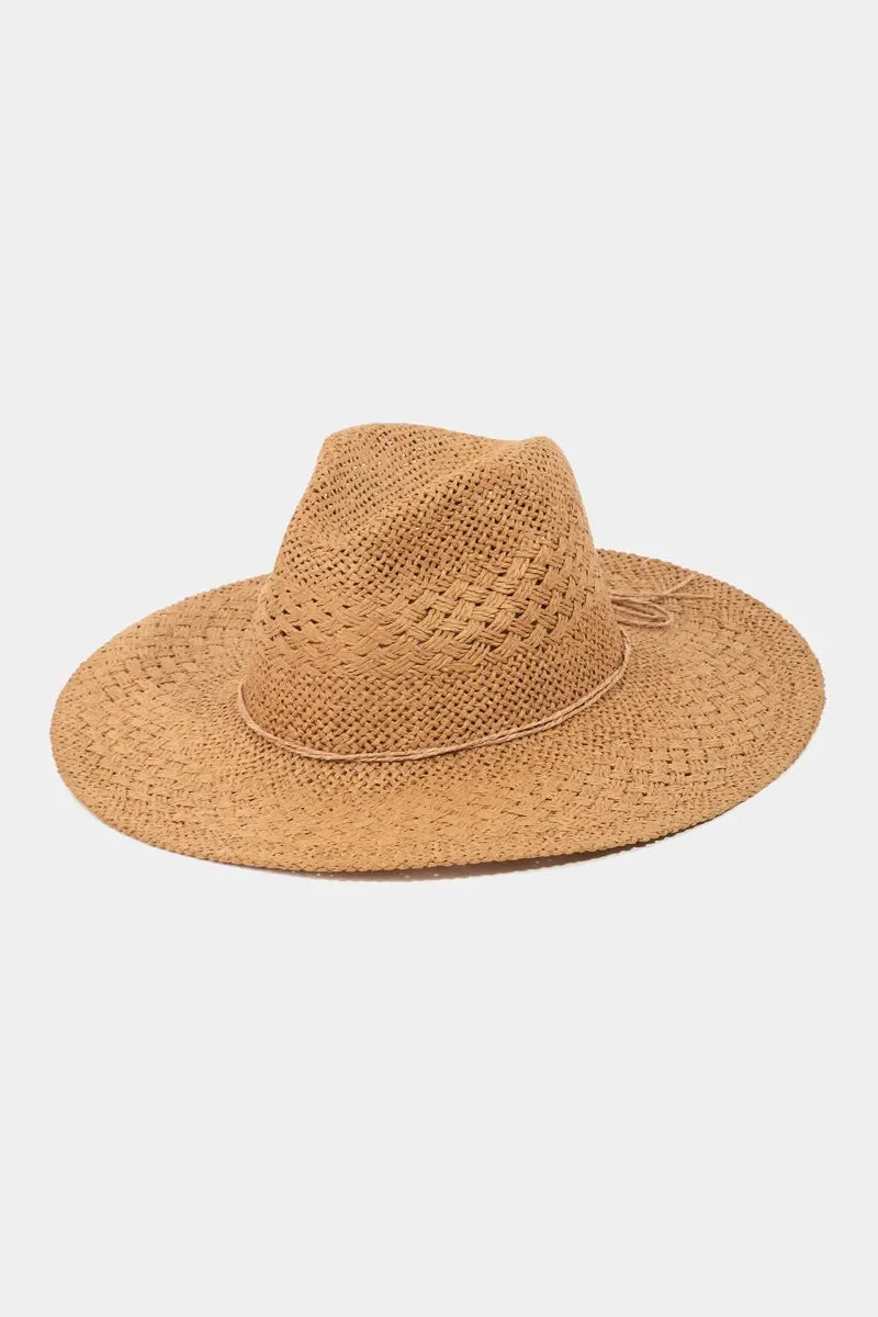 Fame Straw Braided Sun Hat - Piña Colada