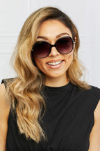 Metal-Plastic Hybrid Full Rim Sunglasses - Piña Colada