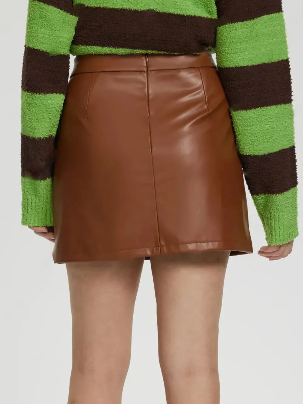 Mini Skirt with Zipper - Piña Colada
