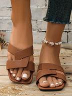 Strappy Flat Sandals - Piña Colada
