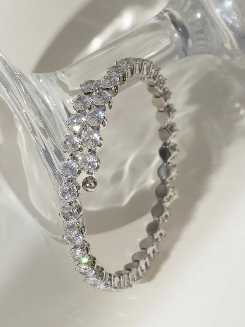 Stainless Steel Inlaid Zircon Bracelet - Piña Colada
