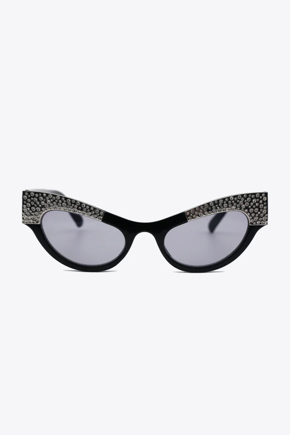 UV400 Rhinestone Trim Cat-Eye Sunglasses - Piña Colada