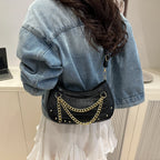 Chain-Embellished Shoulder Bag - Piña Colada