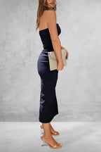 Slit Tube Midi Dress - Piña Colada
