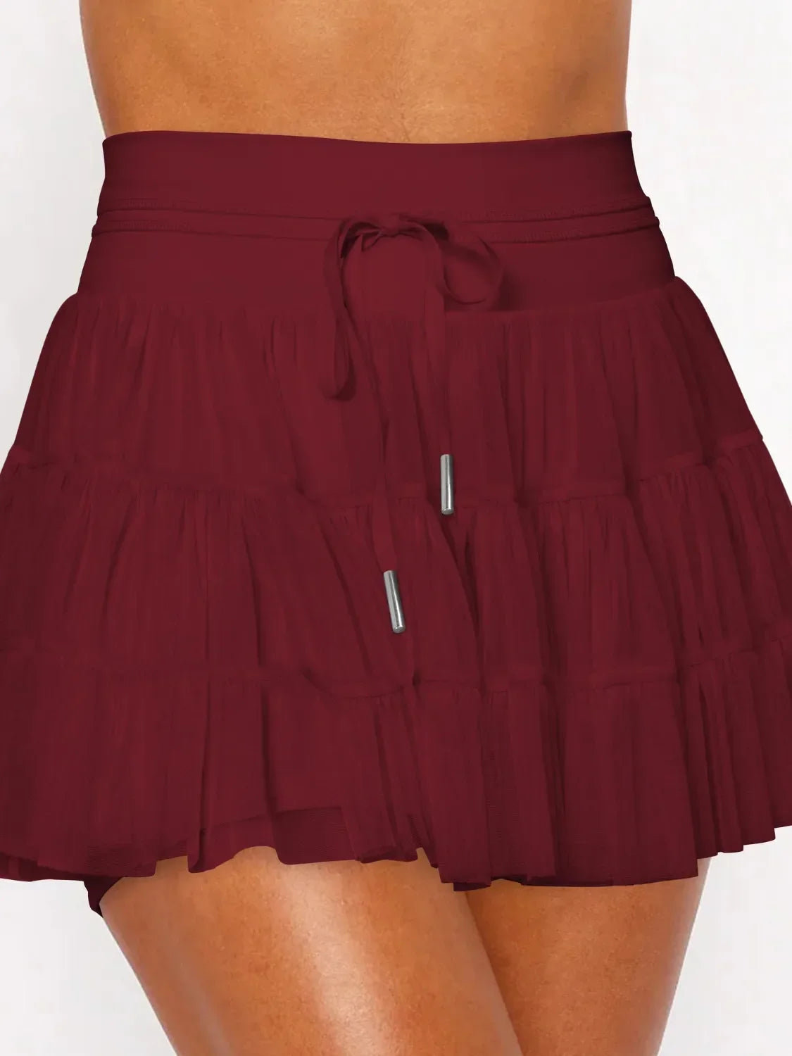 High Waist Skort with Pockets - Piña Colada