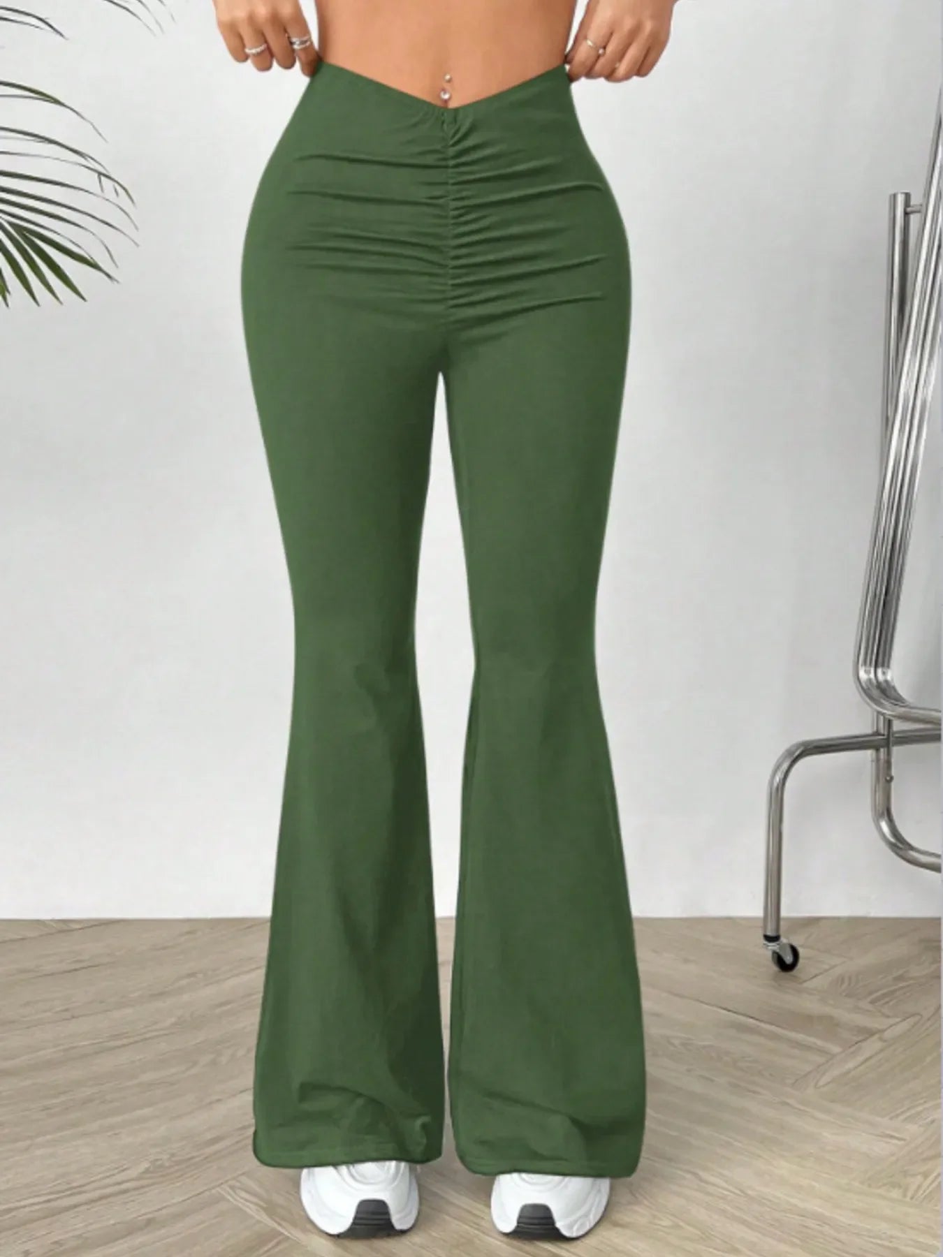 High Waisted Flare Pants - Piña Colada