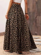 Leopard Maxi Skirt - Piña Colada