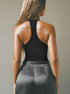 Cutout Ribbed Tank Top - Piña Colada