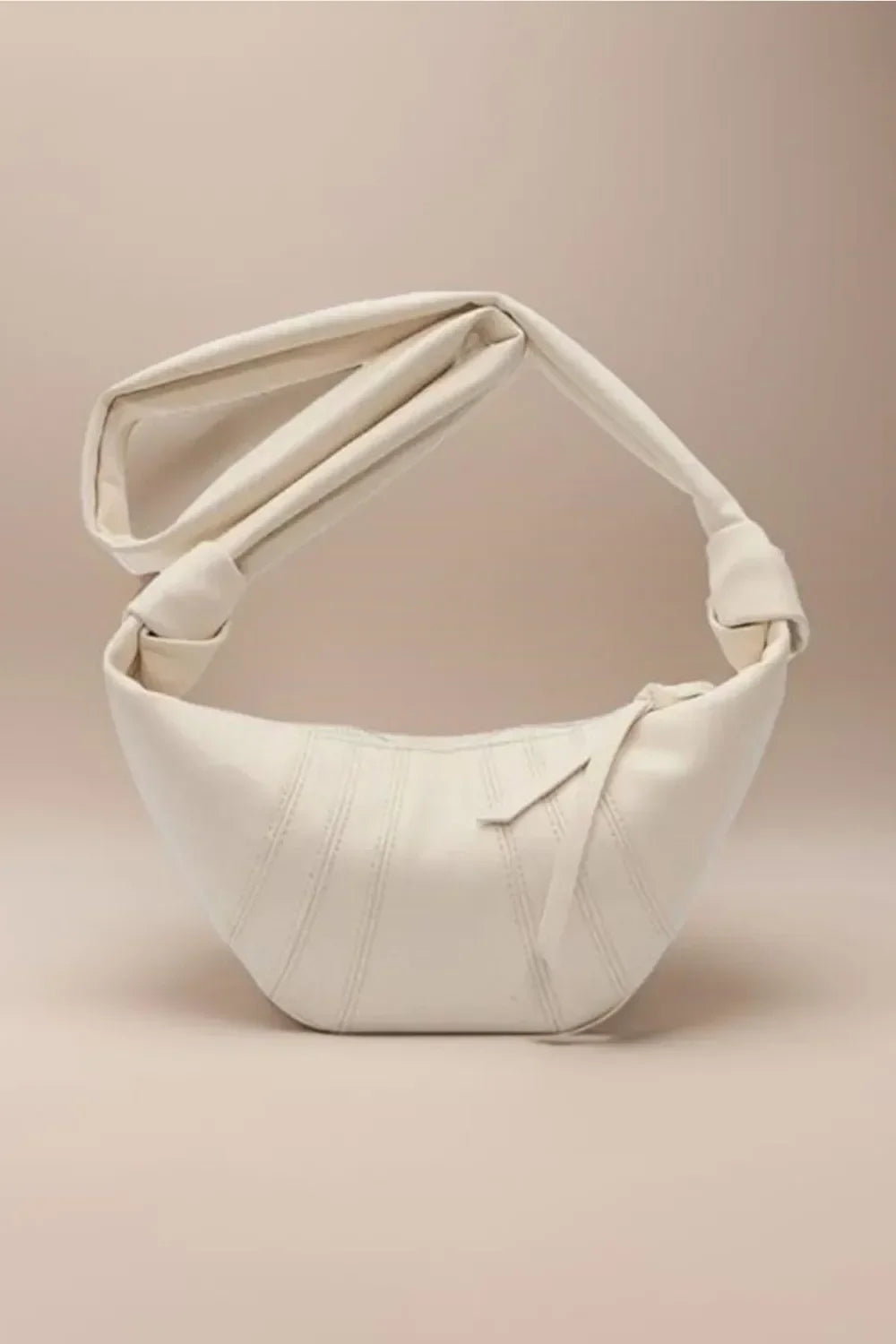 Zenana Vegan Leather Croissant Crossbody Bag - Piña Colada