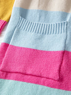 Color Block Open Front Cardigan - Piña Colada