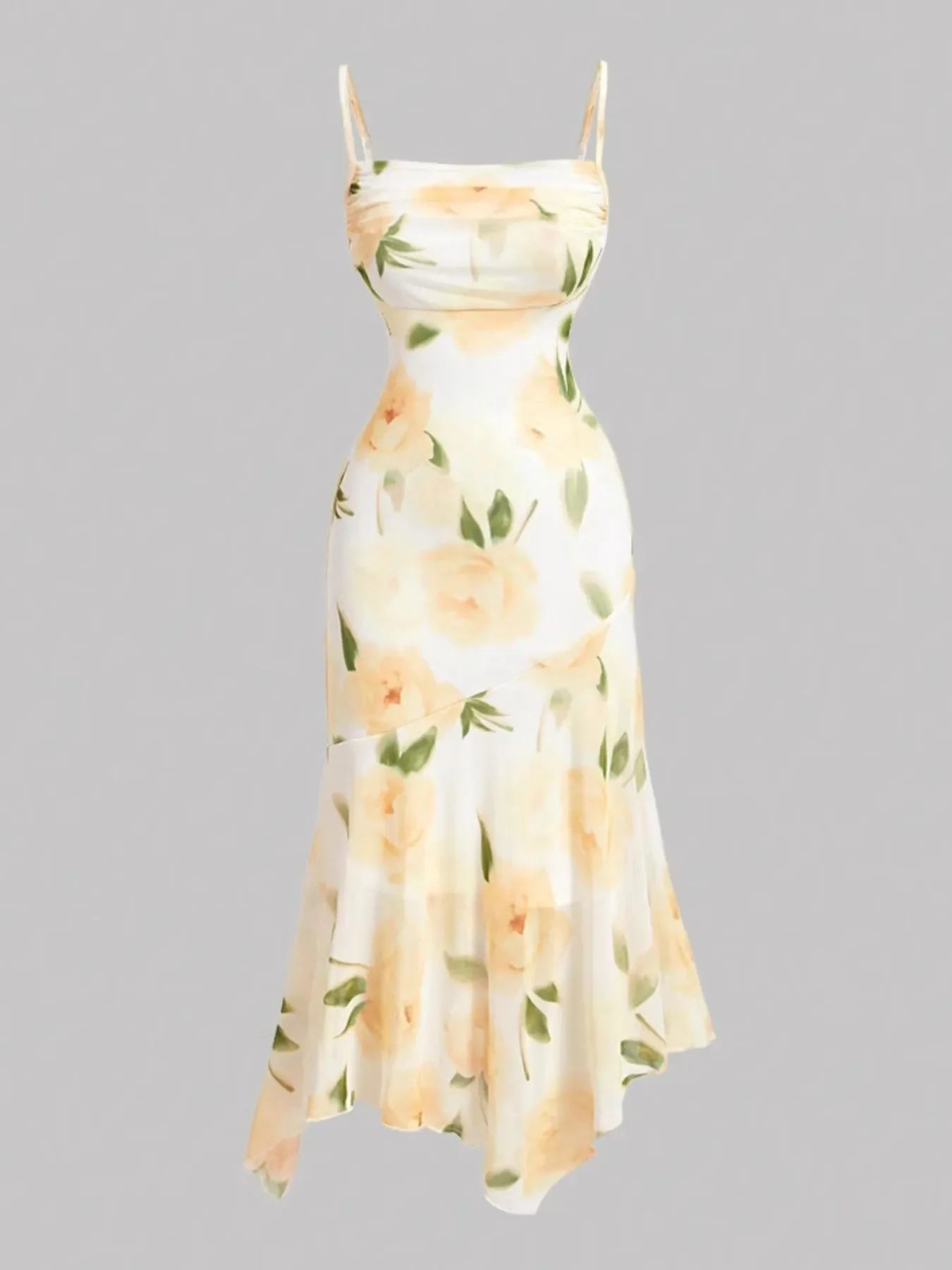 Floral Print Cami Dress - Piña Colada