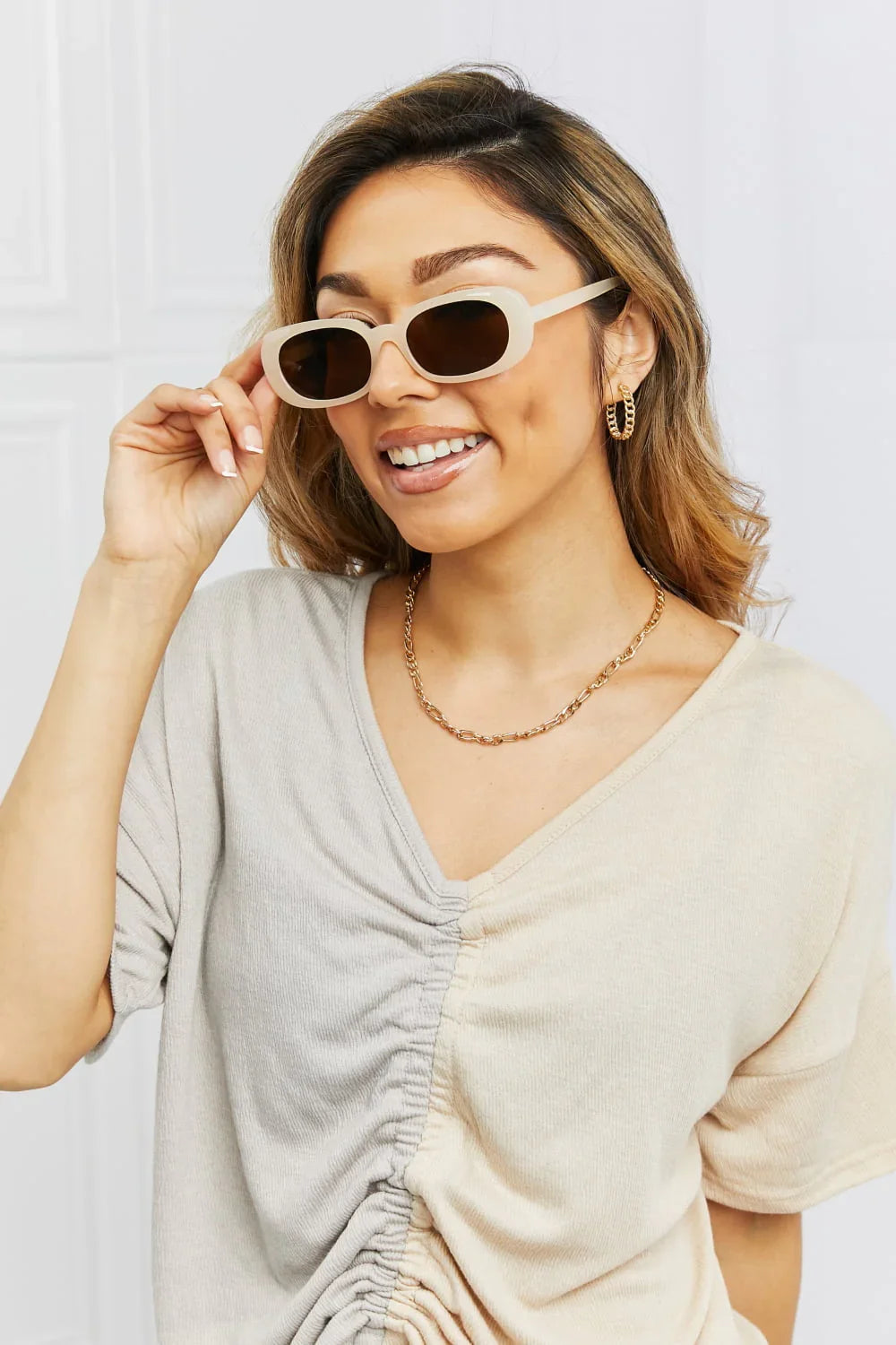 Oval Full Rim Sunglasses - Piña Colada