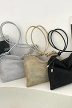 Rhinestone Knotted Strap Crossbody Bag - Piña Colada