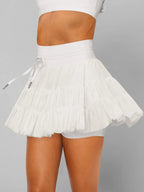 High Waist Skort with Pockets - Piña Colada
