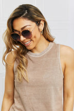 Metal-Plastic Hybrid Full Rim Sunglasses - Piña Colada