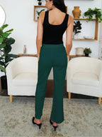 FAM-FAM Elastic Waist Bootcut Pants - Piña Colada