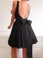 Backless Square Neck Mini Dress - Piña Colada