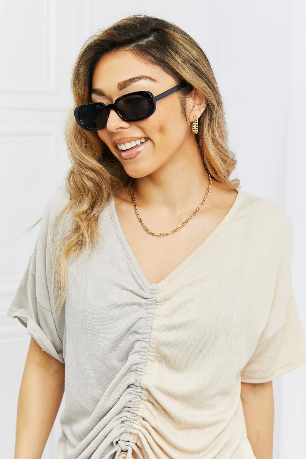 Oval Full Rim Sunglasses - Piña Colada