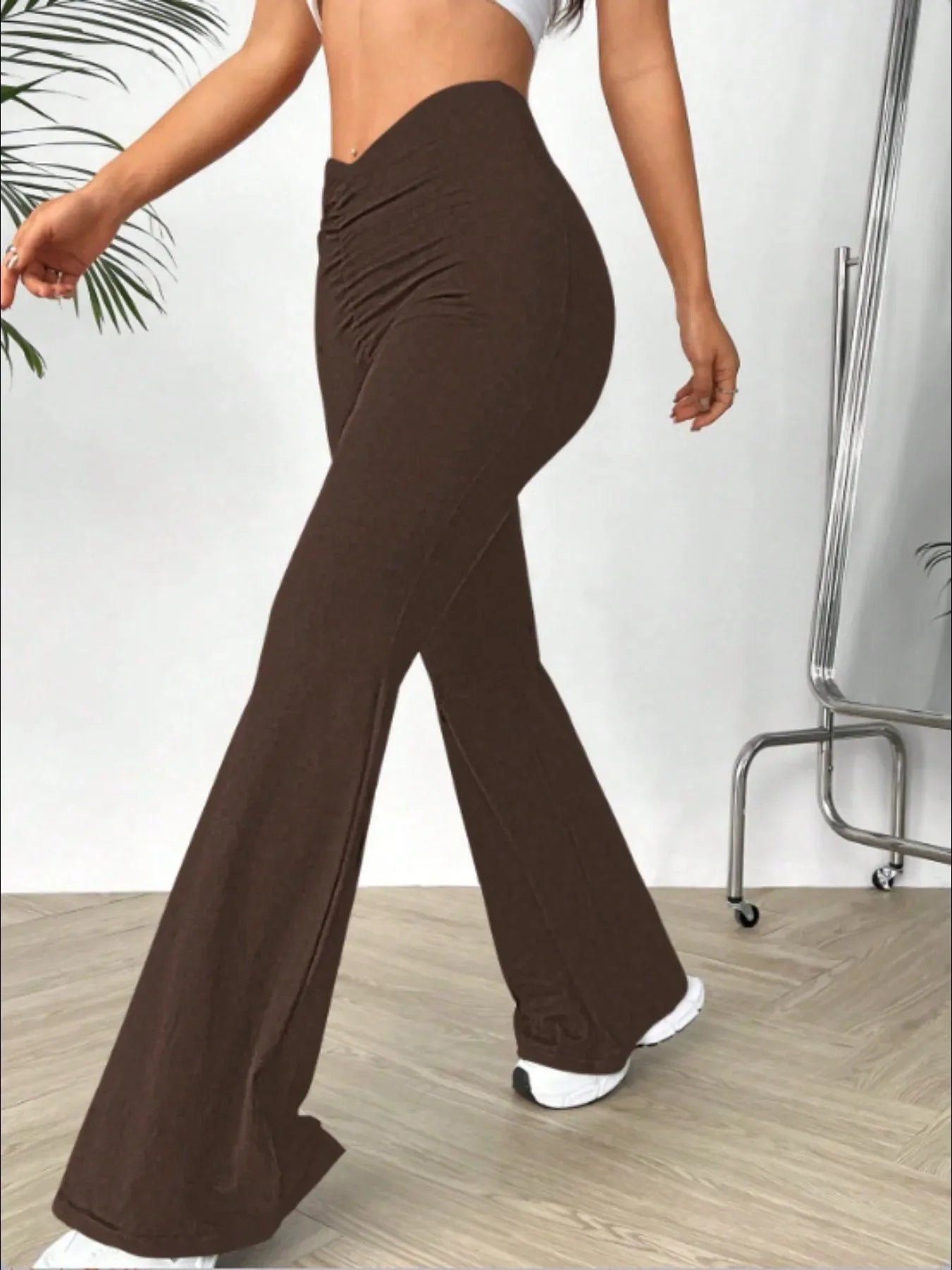 High Waisted Flare Pants - Piña Colada