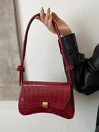 PU Leather Texture Crossbody Bag - Piña Colada
