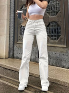 High-Waisted Wide Leg Jeans - Piña Colada