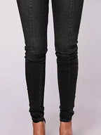 Full Size High-Waisted Double-Breasted Skinny Jeans Plus Size - Piña Colada
