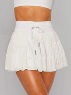 High Waist Skort with Pockets - Piña Colada