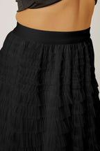 Ruched High Waist Tiered Skirt - Piña Colada